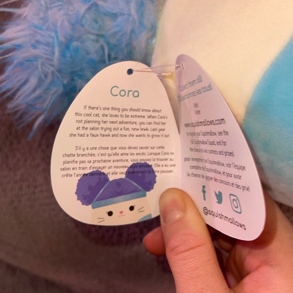 Squishmallows by Kellytoy | Cora the cat | 8” Squish Doos - Picture 6 of 8